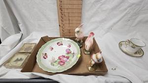 Set of 3 Cockatoo Porcelain Birds