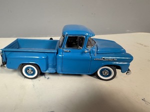 1958 Chevy Apache Pickup Truck Blue - Danbury Mint 124 Diecast