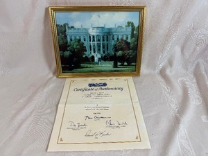 Limited Edition Commemorative Print of a Dan Kessler White House Painting with Certificate of Authenticity