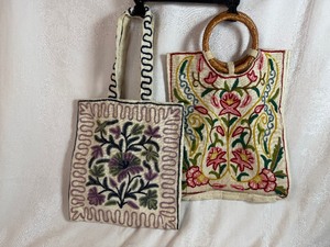 Vintage Handmade Kashmiri Crewel Embroidered Handbags