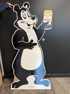 Hamms Bear Advertising Cardboard Standee 73" x 33"
