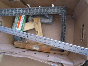 Alum T-Sq, Saws, Levels, Tool Belt