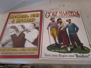 Three Stooges Tin Signs