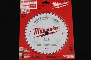Milwaukee 6-12 in Wood Blade - 40-Tooth ATB Pattern, Fine Finish, 58 in Arbor