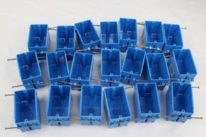 20-Piece Plastic Electrical Gang Boxes with Nails