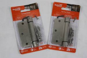 National Hardware Spring Hinge 3-12 in Satin Nickel (Lot of 2)