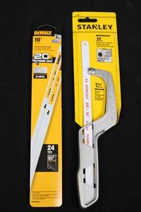 DEWALT 10 Bi-Metal Hacksaw Blades DWHT20549 2-Pack & Stanley MiniHack 10 Hacksaw