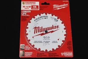 Milwaukee Framing Wood Blade - 5-12 in, 18-Tooth, 140 mm, 10 mm Arbor