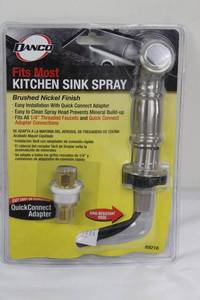Danco Brushed Nickel Kitchen Sink Spray - Fits Most 14 in Threaded Faucets & Quick Connect