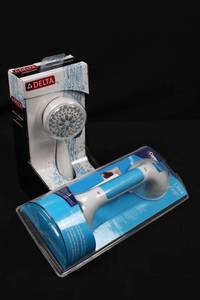 Delta Hand Shower White Finish & Carex Ultra Grip 12-Inch Bath Grab Bar