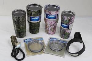 Camouflage Tumbler Set with Lids 20oz and 30 oz- 188 Stainless Steel