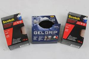 Gel Grip Universal Gel Tape 6 ft & Scotch Extreme Strong Fasteners (2 Boxes)