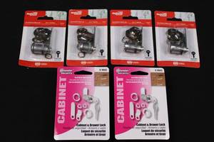 National Hardware Cabinet & Drawer Locks (Lot of 6) U9943 Defender Security