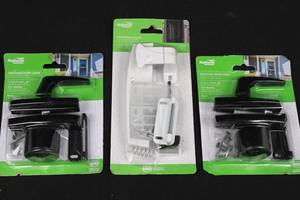 National Hardware Universal Knob Latch (Black) 2-Pack & Pushbutton Latch (White)