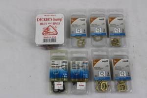 Pig Rings 100-Pack (Deckers Hills) & National Hardware Brass Finish Screw Rings 3-Pack