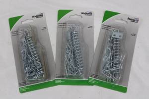 National Hardware Chain Door Stop Zinc-Plated 3-Pack