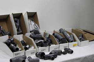 Assorted PVC Drainage Fittings 12 to 1-14 in Slip Elbows & Couplings