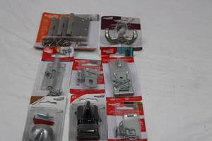 National Hardware Door Hardware Assortment - Hinges, Barrel Bolts, Safety Hasps