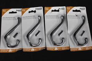 National Hardware Heavy Duty Garment Hook - 4-Pack - Oil Rubbed Bronze Finish