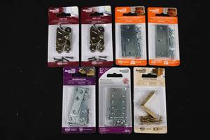 National Hardware Sash Locks Antique Brass - 2-Pack Zinc Hinges Non-Removable Pin - 2-Pack