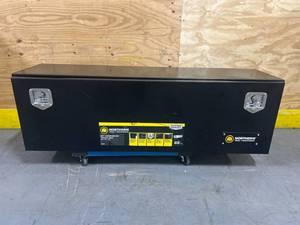 Northern Tool  Equipment Underbody Truck Toolbox with Drop Door, 60in. x 17in. x 18in., Steel, Gloss Black, T-Handle Latches MSRP $509.99
