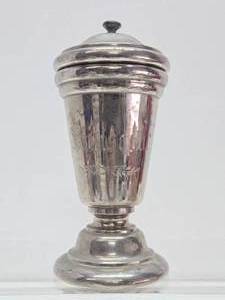 Antique 1890s Etched Silverplate Lidded Antiseptic Medical Jar