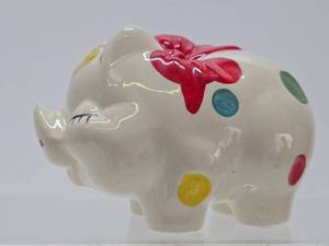 Very cute 1950s Polka Dot Ceramic Piggy Bank