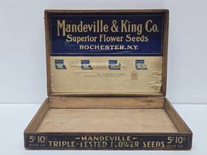 Antique Country Store Seed Advertising Display Box