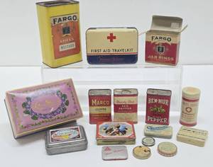 Estate Lot of Old Vintage Advertising Tins