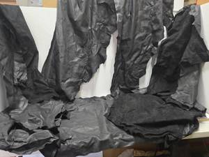 Large Lot of Tanned Black Leather