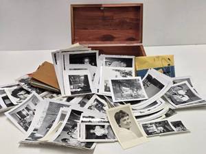 Vintage 1950s LANE Miniature Cedar Chest Full of Old Snapshot Photos