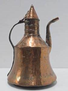 Antique 19th Century Hand Hammered Copper Coffee Pot&nbsp
