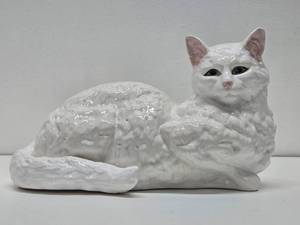 Very Nice Large Vintage Ceramic Cat Statue - Made in Portugal