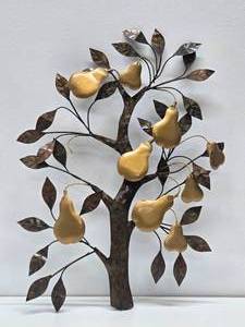 Pear Tree Metal Wall Sculpture