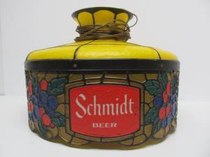 Large Vintage SCHMIDT BEER Advertising Parlor Lamp