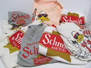 Large Lot of Vintage 80s era SCHMIDT BEER T-Shirts