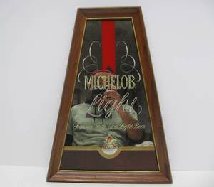 Vintage MICHELOB Glass Mirror Beer Sign