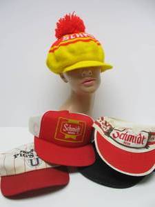Group of Vintage SCHMIDT Beer Hats