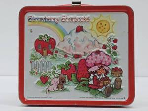 Vintage Embossed Metal STRAWBERRY SHORTCAKE Lunchbox