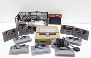 Super Nintendo SNES Video Game System wController Cords &amp Great Games