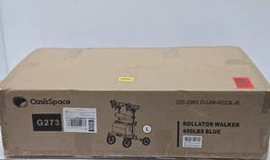 New Unused Heavy Duty Oasis Space Rollator Walker - 450lb Capacity