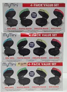 2 Brand New - MY MINI 4 Packs of Waffle Makers