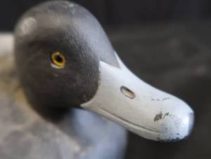 VINTAGE WOOD  CORK DECOY