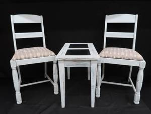 SOLID WOOD CHAIRS & TABLE