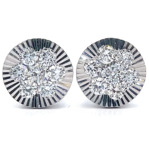 0.80 Carat Diamond Illusion Miracle Stud Earrings Retail $395 VIDEO