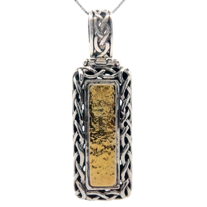 18K Yellow Gold & Sterling Silver Celtic Styled Pendant VIDEO