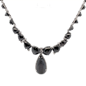 102.00 Carat Fancy Black & Natural Diamond Necklace in Platinum $68,590 Appraisal Included VIDEO