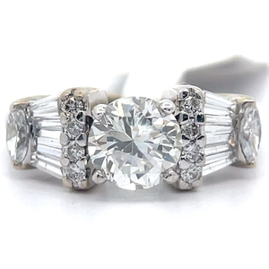 1.76 Carat Natural Diamond Ring in 18K White Gold $13,285 Appraisal Included - Low Reserve VIDEO