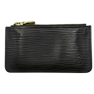 Louis Vuitton Black Epi Leather Key Pouch (Cles) Pre-Owned Retail $450