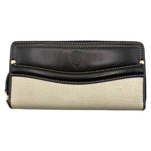 Gucci Canvas and Leather Trim Zippy Wallet